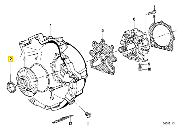Bmw 3 E21 3 E30 3 E36 5 E12 5 E28 5 E34 5 E39 6 E24 7 E23 7 E32 7 E38 8 E31 X5 E53 Z8 E52 Atnaujinimas Originalus 24311422671