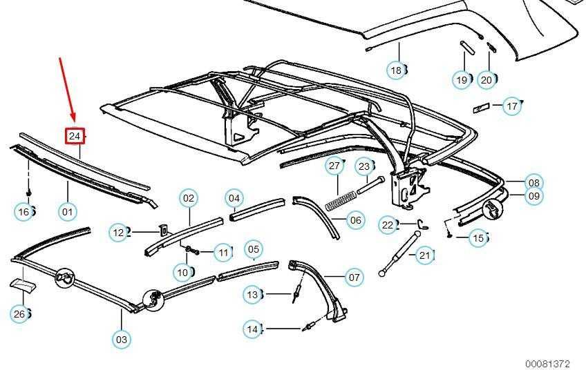 Bmw 3 E36 Priekinis Dichtung Fassungsschiene 54318209780