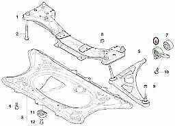 Bmw 3 E46 1999 2006 Halter Querlenker Gummilag Originalus 31122229623