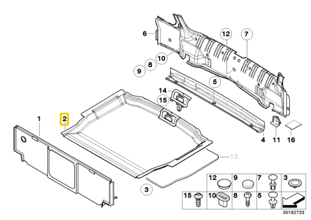 Bmw 3 E46 Bagažinės Kilimėlio Panelė Originalus 51478236311