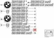 Bmw 3 E46 Galinio Emblema Lipdukas Originalus 51148255240