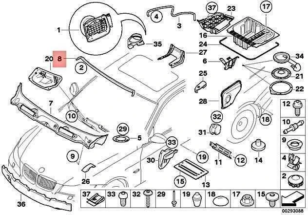 BMW 3 E90 E91 E92 E93 Kryžminio Nario Uztvaras Originalus 51717163654