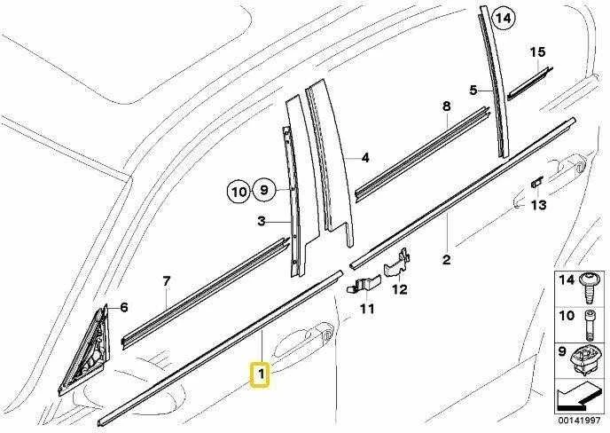 Bmw 3 E90 E91 Kairysis Kanalo Dangčio Sandariklis Originalus 51337060235