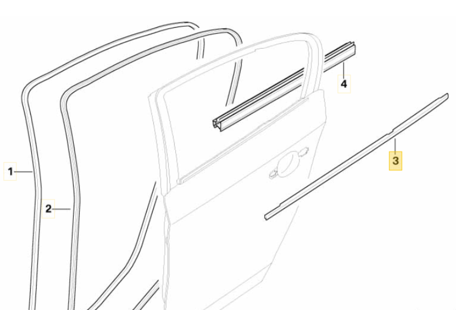 Bmw 3 E90 E90 Lci Išorinė Oro Sąlygų Juosta Originalus 51357220190