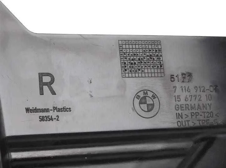 BMW 3 E90 Pošalimo plokštės prailginimas dešinėje 51717116912 NAUJAS ORIGINALUS