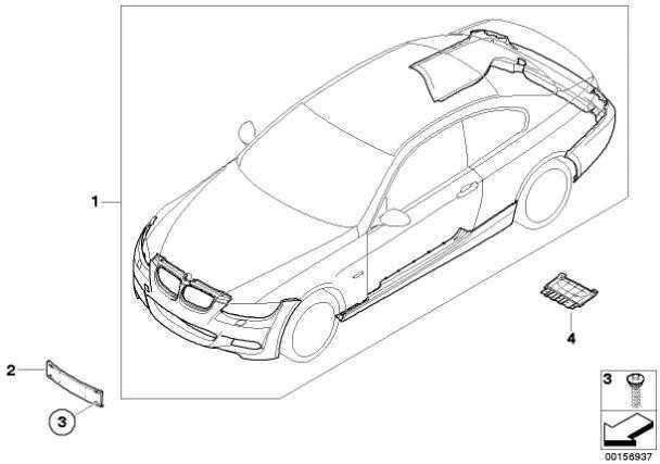 BMW 3 E92 E93 Dešinės Apatinė Danga Originalus 51718044548