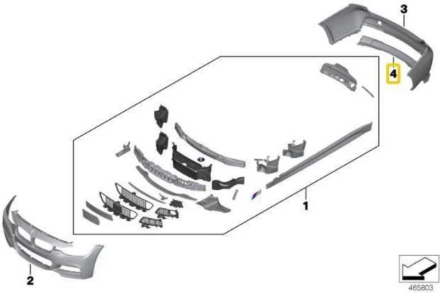 Bmw 3 F30 F31 Galinio Stiklo Įdėklas Originalus 51128054197