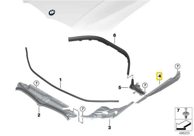 BMW 3 G20 G21 Kairysis Uždangos Šoninis Panelis Originalus 51767419385
