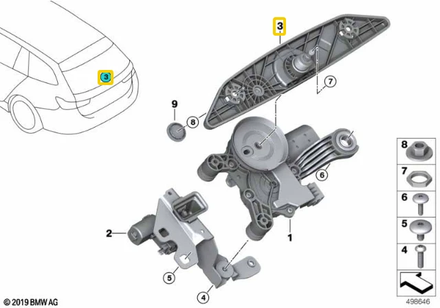 Bmw 3 G21 G81 Valytuvų Šafto Suvirinimas Originalus 61627453512