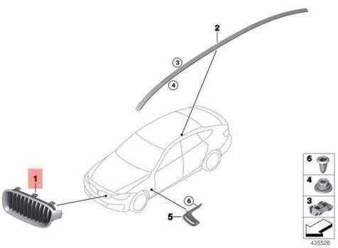 BMW 3 Serija F34 Kairysis Priekinis Grilis Originalus 51137294809