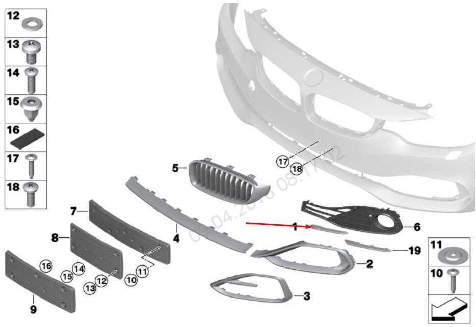 BMW 4 F32 F33 F36 Dešinės Pusės Baigdymo Staklis Originalus 51117294842