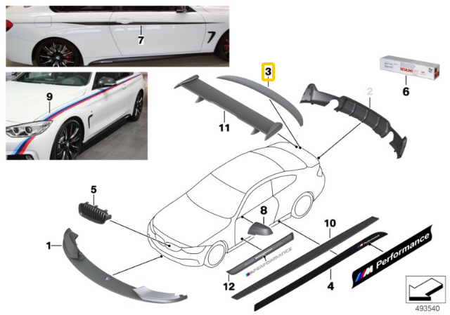 Bmw 4 F32 Galinio Sparno Priedė Originalus 51192354500