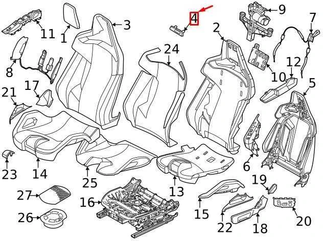BMW 4 Kupė G22 G82 2022 Originalus 52108745044