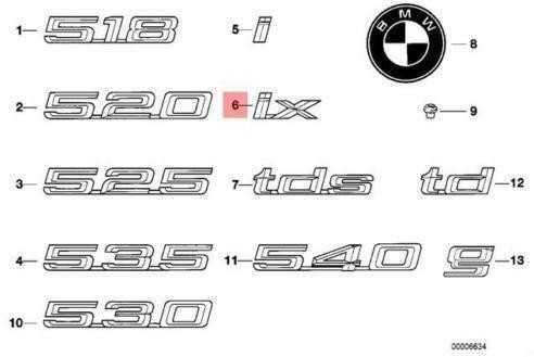 Bmw 5 E34 1991 1996 Galinis Emblema Originalus 51148122482