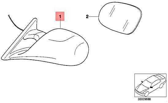 BMW 5 E34 Elektrinis Išorinis Veidrodis Šildomas Originalus 51162257507