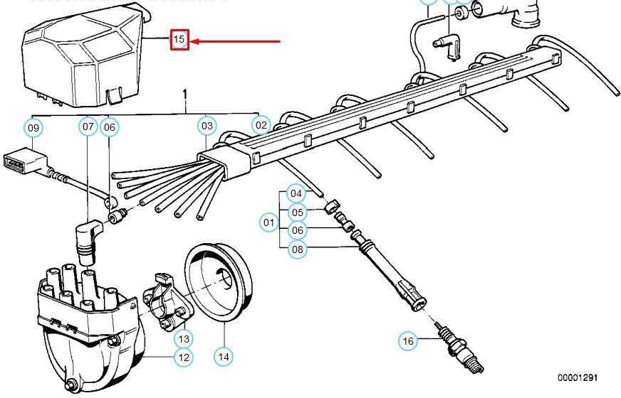BMW 5 E34 Uždegimo laidų apsaugos dangtelis 12121716299 1716299 NAUJAS ORIGINALUS
