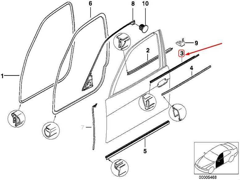 BMW 5 E39 Išorinis Kairysis Durų Oro Strypas Originalus 51218159235