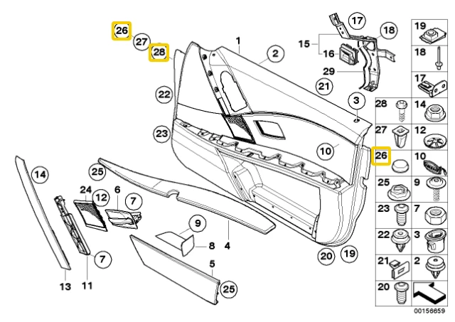 Bmw 5 E60 E61 Vidinis Dekoratyvinis Varžtas Dangtelis Originalus 51167076786