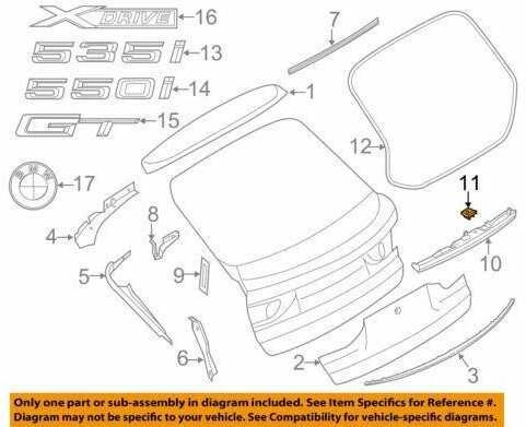 Bmw 5 F07 Gt Dangos Originalus 51137223190