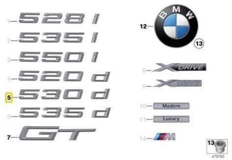Bmw 5 F07 Gt Etiketas Originalus 51147239617