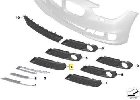 Bmw 5 F07 Gt Grid Lateral Right Originalus 51117331670