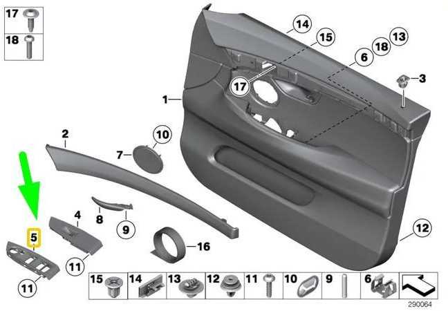 Bmw 5 F07 Gt Switch Module Trim Cover Originalus 51417232537