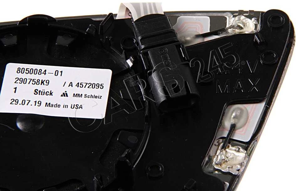 BMW 5 F10 6 F06 F12 F13 Veidrodis Stiklas Šildomas Platus Kampas Dešinys Originalus 51168050084