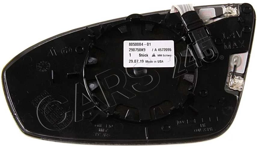 BMW 5 F10 6 F06 F12 F13 Veidrodis Stiklas Šildomas Platus Kampas Dešinys Originalus 51168050084