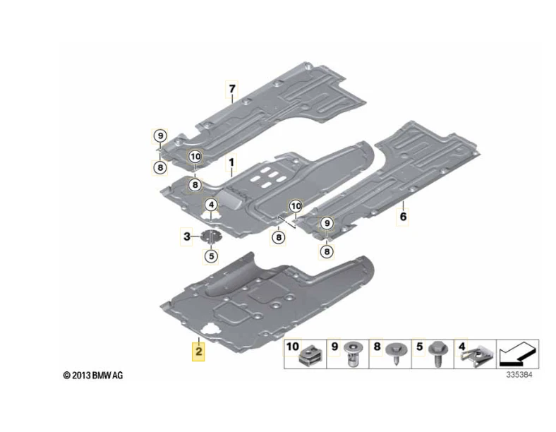 Bmw 5 F10 F11 Grindų Dangos Dengimo Centras Originalus 51757261763