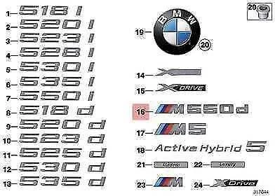 Bmw 5 F11 Etiketas Originalus 51148054898