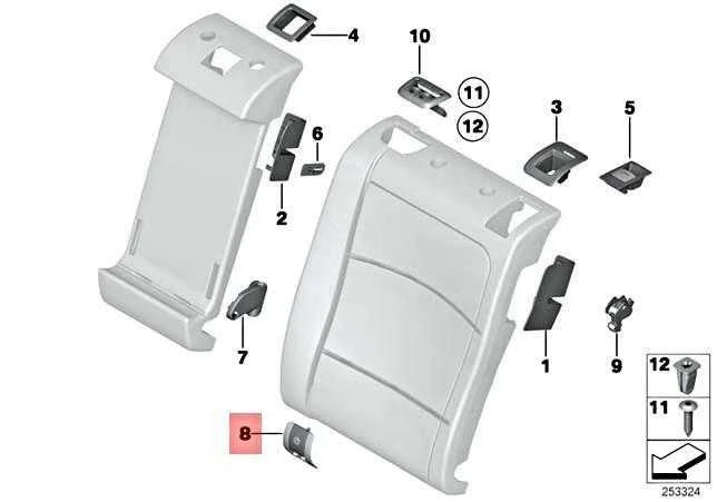 Bmw 5 F11 Isofix Dėklas Originalus 52207267097
