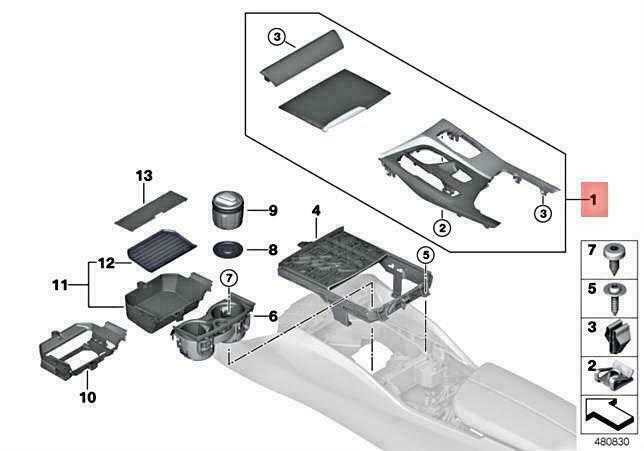 Bmw 5 F90 M5 Centrinės Konsolės Apdaila Originalus 51168070608