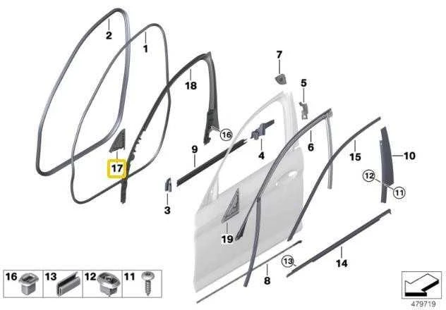 Bmw 5 G30 F90 G31 Durų Harman Kardon Garsiakalbio Dangtelis Originalus 51337464602