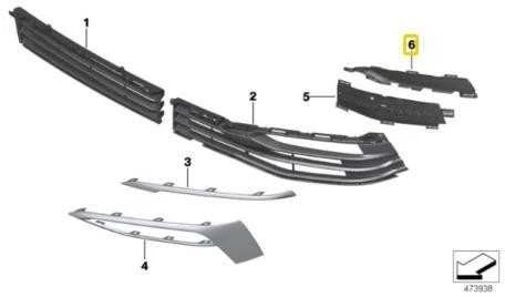 Bmw 5 G30 G31 Dešinysis Rūkas Lemputės Dangtelis Originalus 51117385270