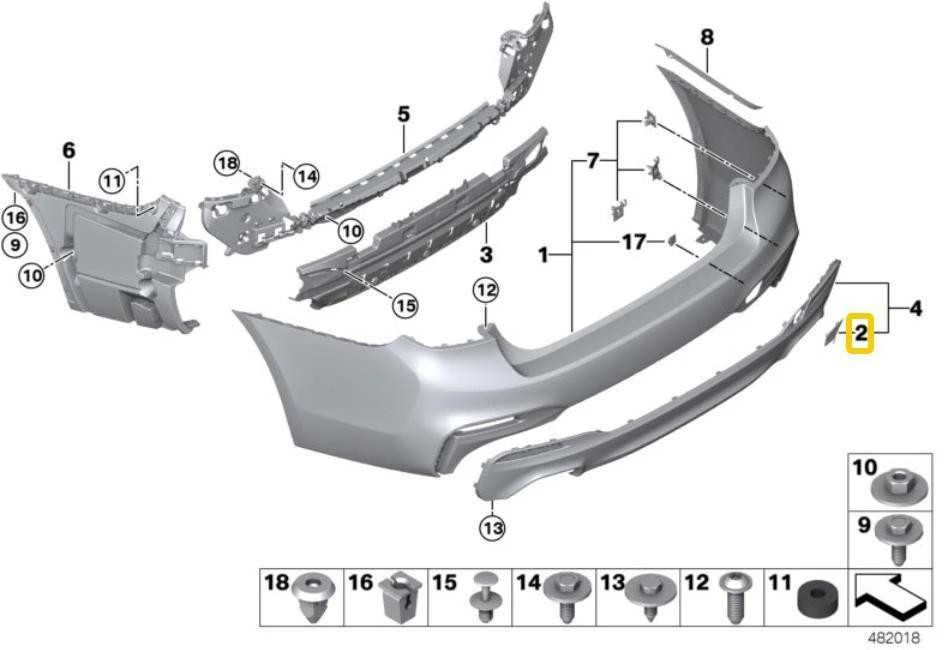 Bmw 5 G30 G31 Towing Eye Flap Originalus 51128064713