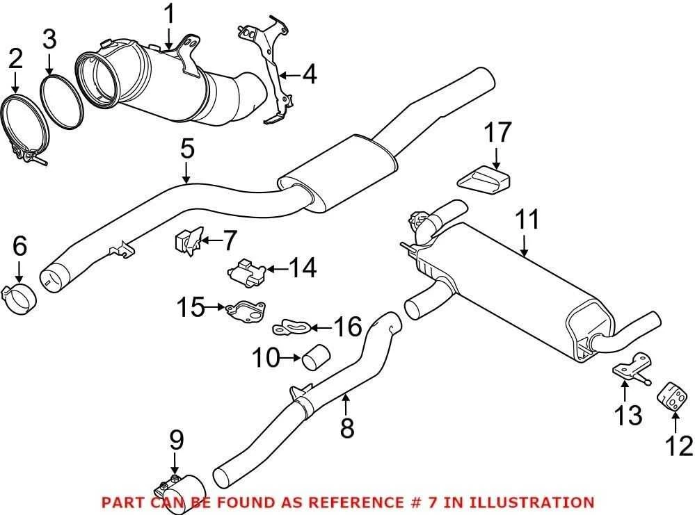 BMW 5 G30 išmetimo vamzdžio laikiklis 18208683823 Originalus