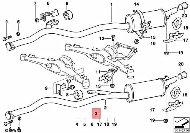 BMW 5 Serija E34 1989-1996 Originalus 18210141666