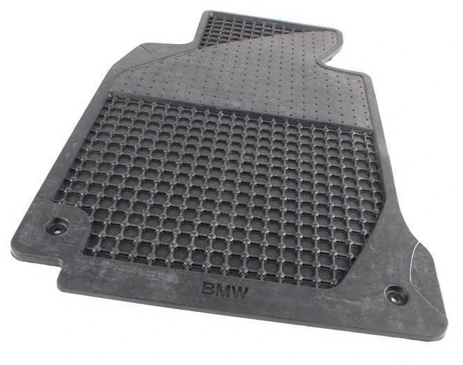 BMW E39 5 serijos priekinės gumos kilimėlių komplektas (kairės pusės vairavimui), originalūs, 82559405043