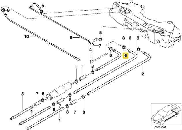 Bmw 528i 540i Kraftstoffleitung Hinten Originalus 16121183276