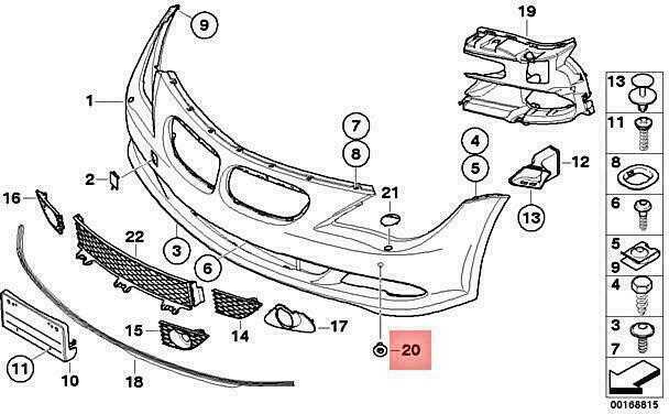 BMW 6 E63 E64 Priekinis Pdc Sensorius Originalus 51110443135