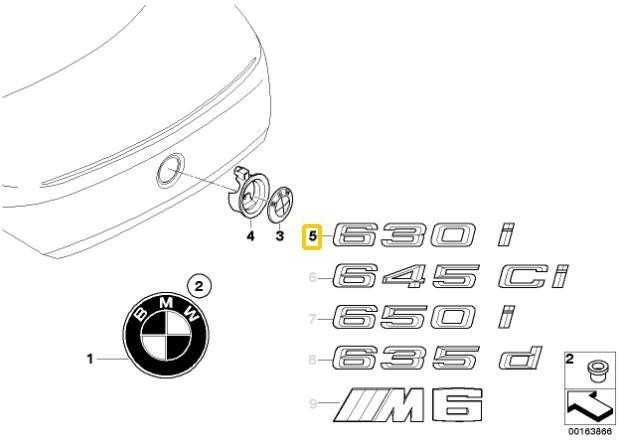 Bmw 6 E63 E64 Schriftzug Originalus 51147163792