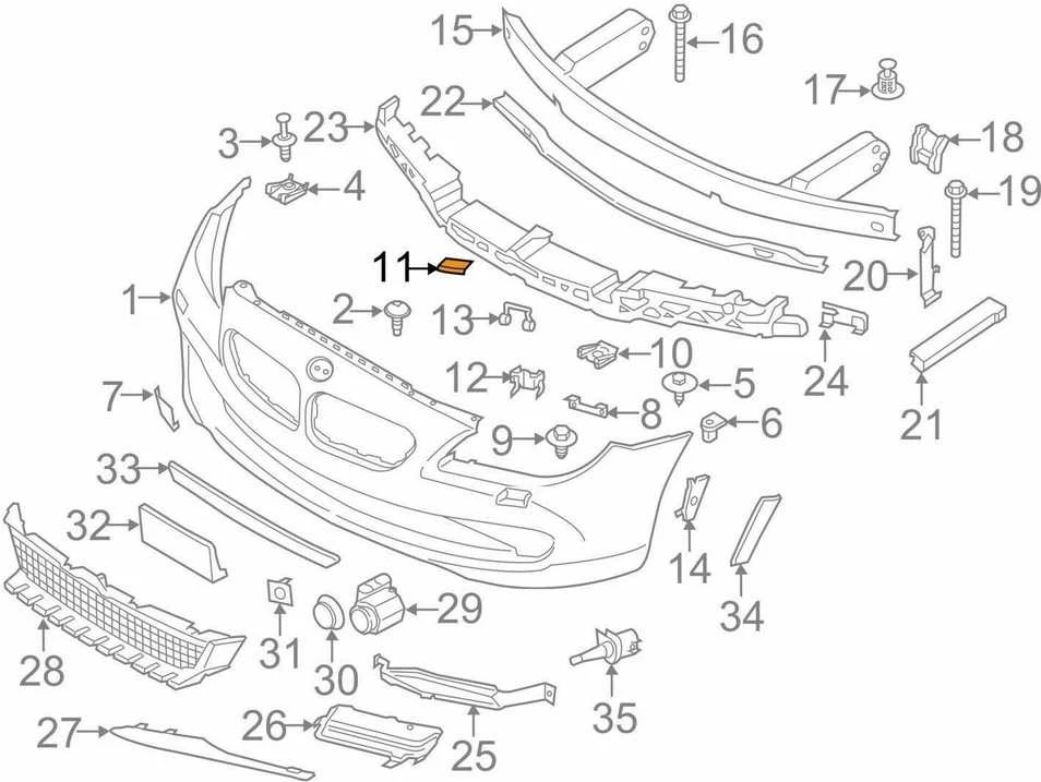 Bmw 6 F06 F12 F13 Kairysis Primend Dangos Originalus 51117409533