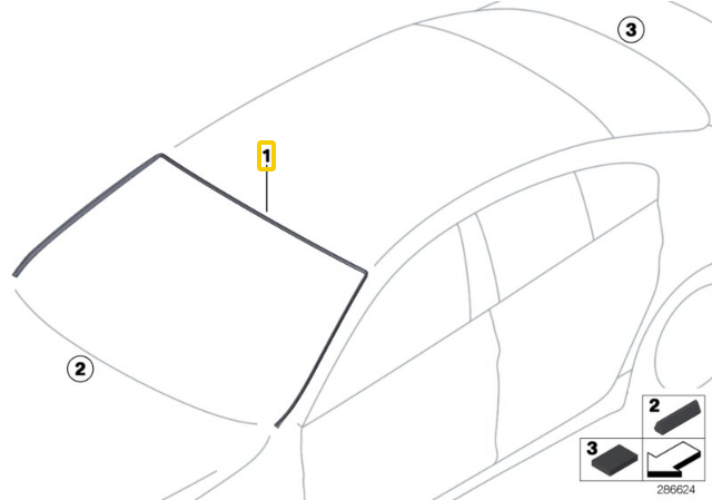 Bmw 6 F06 F13 Vėjo Šarvo Dekoratyvinės Juostelės Originalus 51317227341