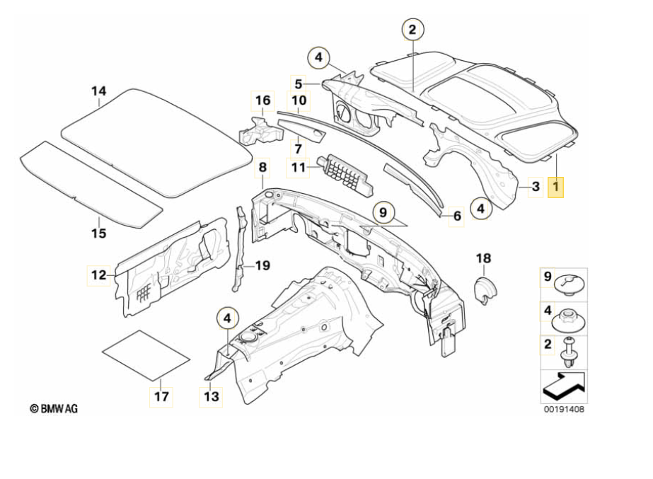 Bmw 6 E63 E64 Priekinės Sklendės Garso Izoliacija Originalus 51487148209