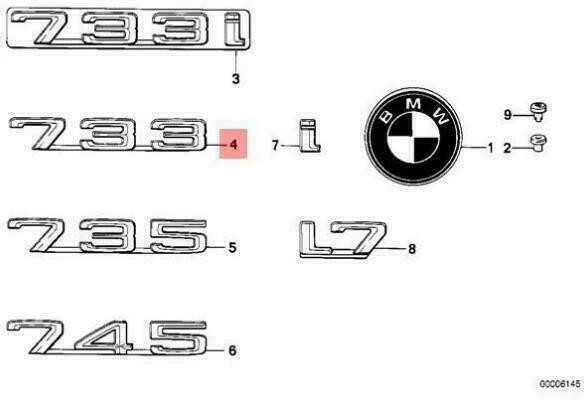 Bmw 7 E23 Galinio Emblem 51141869985 Originalus