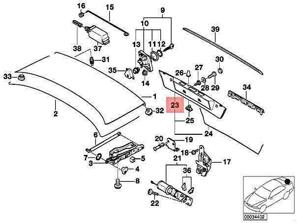BMW 7 E38 01 1994 07 2001 Blende Heckklappe Originalus 51138169666