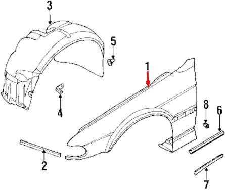 BMW 7 E38 Priekinis Dešinysis Šoninė Sienelė Originalus 41358157626