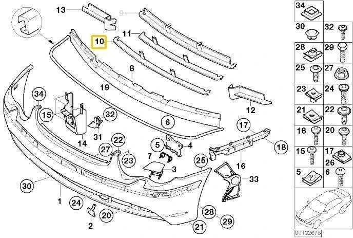 Bmw 7 E65 E66 E67 Centrinis Gridas Originalus 51118223235