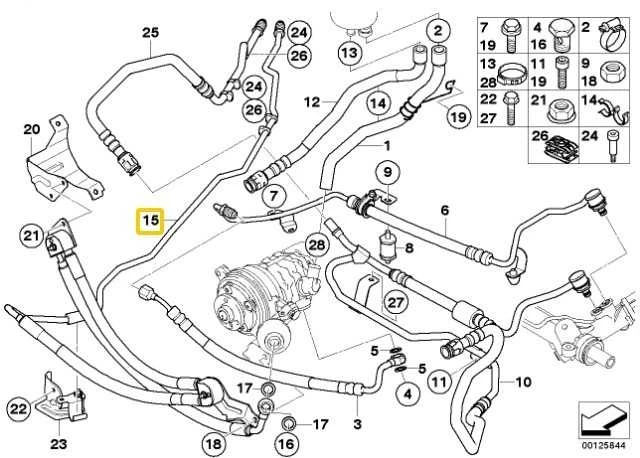 Bmw 7 E65 Išplėtimo Žarna Dynamic Drive Originalus 32416783578