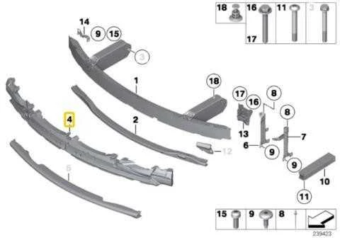 Bmw 7 F01 F02 Aukštutinis Smūgio Slėpiklis Originalus 51117304353